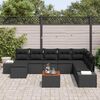 vidaXL Garten-Sofa-Set 9 pcs Schwarz