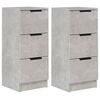 vidaXL Sideboards 2 Stk. Betongrau 30x30x70 cm Holzwerkstoff