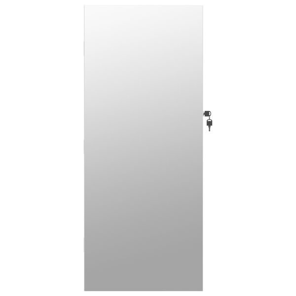 vidaXL Spiegel-Schmuckschrank mit LED-Beleuchtung Wandmontage Weiß