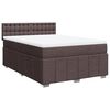 vidaXL Boxspringbett mit Matratze Dunkelbraun 160x200 cm Stoff