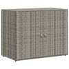vidaXL Gartenschrank Grau 100x55,5x80 cm Poly Rattan