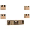vidaXL TV-Schrankset Wandmontiert 6 pcs Artisan-Eiche Holzwerkstoff