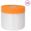 vidaXL Staubschutzfolie mit Klebeband 12 stk. Transparent 30 x 3300 cm