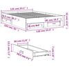 vidaXL Bettgestell mit Schubladen Schwarz 135x190 cm Holzwerkstoff