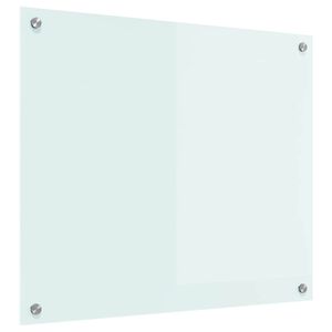 vidaXL K&uuml;chenr&uuml;ckwand Wei&szlig; 70 x 60 cm Geh&auml;rtetes Glas