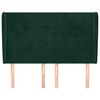 vidaXL Kopfteil mit Ohren Dunkelgr&uuml;n 147x23x118/128 cm Samt