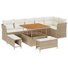 vidaXL Gartensofa-set 9 pcs Beige Poly-Rattan