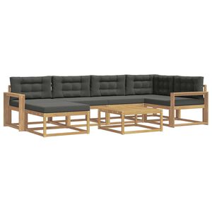 vidaXL Outdoor-Sofagarnitur 7 pcs Wei&szlig; und Anthrazit