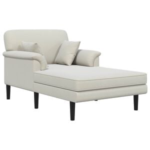 vidaXL Chaiselongue Creme Samt