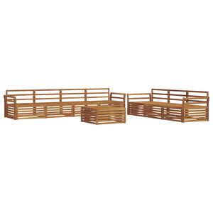 vidaXL Outdoor-Sofagarnitur 8 pcs Natur Massivholz Akazie
