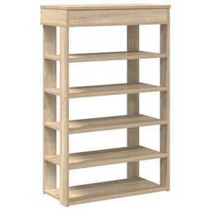 vidaXL Schuhregal Sonoma-Eiche 60x30x98 cm Holzwerkstoff