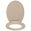 vidaXL Toilettensitz mit Absenkautomatik Quick-Release Beige Oval
