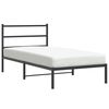 vidaXL Bettgestell mit Kopfteil Metall Schwarz 100x200 cm
