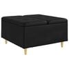 vidaXL Ottoman mit Stauraum Schwarz 80 x 80 x 45 cm Kunstleder