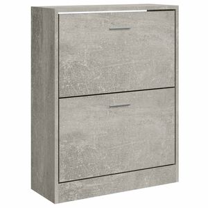 vidaXL Schuhschrank Betongrau 63x24x81 cm Holzwerkstoff