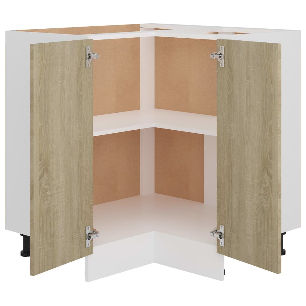 Eckunterschrank Sonoma-Eiche Schrank Küchenschrank 75,5x75,5x80,5 cm Spanplatte 