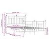 vidaXL Bettgestell mit Kopf- und Fu&szlig;teil Metall Wei&szlig; 120x200 cm