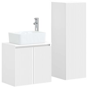 vidaXL Badezimmerm&ouml;bel-Set 2 stk. Wei&szlig; 33 x 34,5 x 100 cm