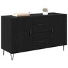vidaXL Sideboard Schwarz Eichen-Optik 100 x 36 x 60 cm Holzwerkstoff