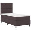 vidaXL Boxspringbett mit Matratze Dunkelbraun 100 x 200 cm Stoff