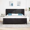vidaXL Boxspringbett mit Matratze Schwarz 200 x 200 cm Polyester