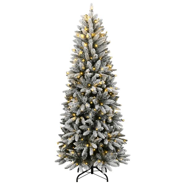 vidaXL K&uuml;nstlicher Weihnachtsbaum mit Schnee 300 LEDs 240 cm