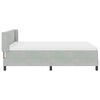 vidaXL Boxspringbett mit Matratze Hellgrau 200 x 160 cm Samt