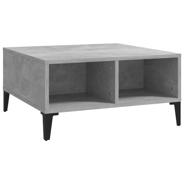 vidaXL Couchtisch Betongrau 60x60x30 cm Holzwerkstoff