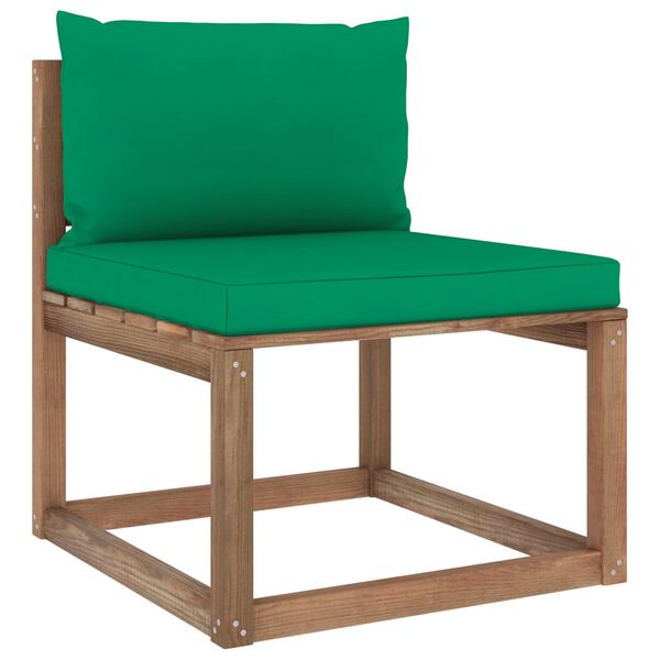 vidaXL 5-tlg. Garten-Lounge-Set aus Paletten mit Kissen Kiefernholz