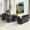 vidaXL Garten-Sofa-Set 8 pcs Schwarz Poly-Rattan