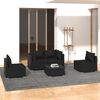vidaXL 5-tlg. Garten-Lounge-Set mit Kissen Poly Rattan Schwarz