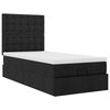 vidaXL Ottoman-Bett mit Matratze Schwarz 90x200 cm Stoff