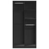 vidaXL Kleiderschrank Schwarz 100x50x200 cm Holzwerkstoff