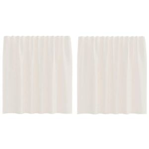 vidaXL Voile Vorh&auml;nge mit Lasche 2 Stk. Creme