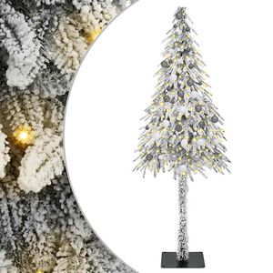 vidaXL Weihnachtsbaum mit 300 LEDs Wei&szlig; 210 cm PE und Stahl
