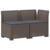 vidaXL 2-Sitzer Garten-Sofa mit Kissen Rattan-Look PP Hellgrau