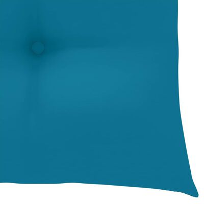 vidaXL Gartenstühle mit Hellblauen Kissen 2 Stk. Massivholz Teak