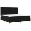 vidaXL Boxspringbett mit Matratze Schwarz 200 x 200 cm Stoff