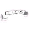 vidaXL 8-tlg. Garten-Lounge-Set mit Kissen Poly Rattan Dunkelgrau