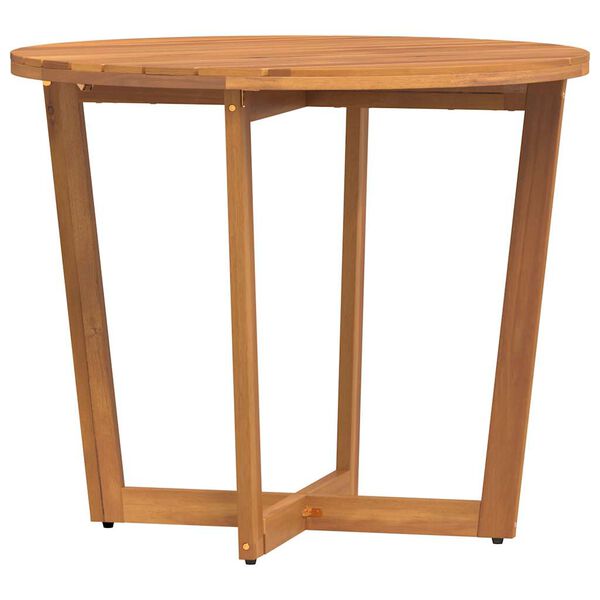 vidaXL Garten-Esstisch Rund &Oslash;90x75 cm Massivholz Akazie