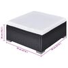 vidaXL 6-tlg. Garten-Lounge-Set mit Auflagen Poly Rattan Schwarz
