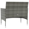 vidaXL 8-tlg. Garten-Lounge-Set mit Auflagen Poly Rattan Grau