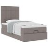 vidaXL Ottoman-Bett mit Matratze Taupe 90x190 cm Stoff