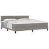 vidaXL Boxspringbett mit Matratze Taupe 200 x 200 cm Stoff