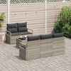 vidaXL Gartensofa-set 6 pcs Hellgrau und Dunkelgrau Poly-Rattan