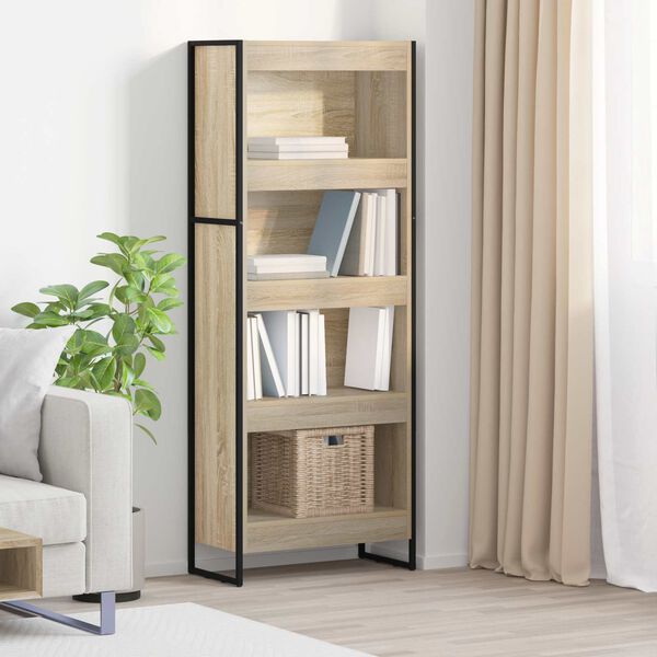 vidaXL B&uuml;cherregal Sonoma 80 x 30 x 155 cm Holzwerkstoff
