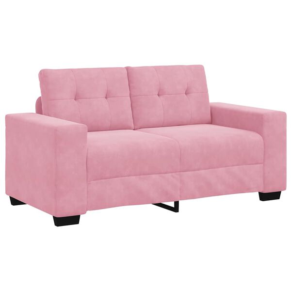 vidaXL | Sofa Set | 2 pcs Rosa 221 x 78 x 80 cm Samt