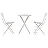 vidaXL Klapp Bistro Set 3 pcs Beige Stahl