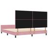 vidaXL Boxspringbett mit Kopfteil Rosa 180 x 200 cm Samt