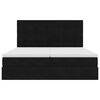 vidaXL Ottoman-Bett mit Matratzen Schwarz 160x200 cm Samt